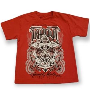 TAP OUT Simply Believe Boy's Red Tee - Medium